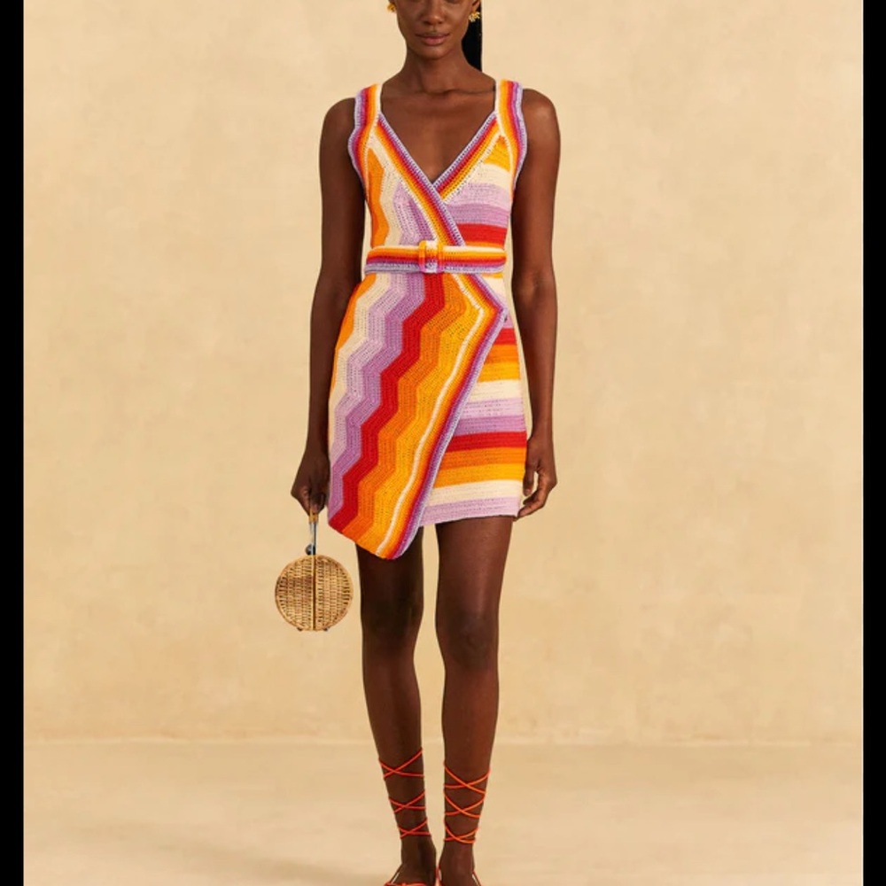 Farm Rio Crochet Mini Dress